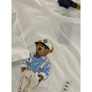 Polo Ralph Lauren Polo Bear White Graphic T-Shirt Classic Fit Mens XXL New